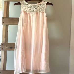 Light Pink Chiffon Dress sz S Balletcore